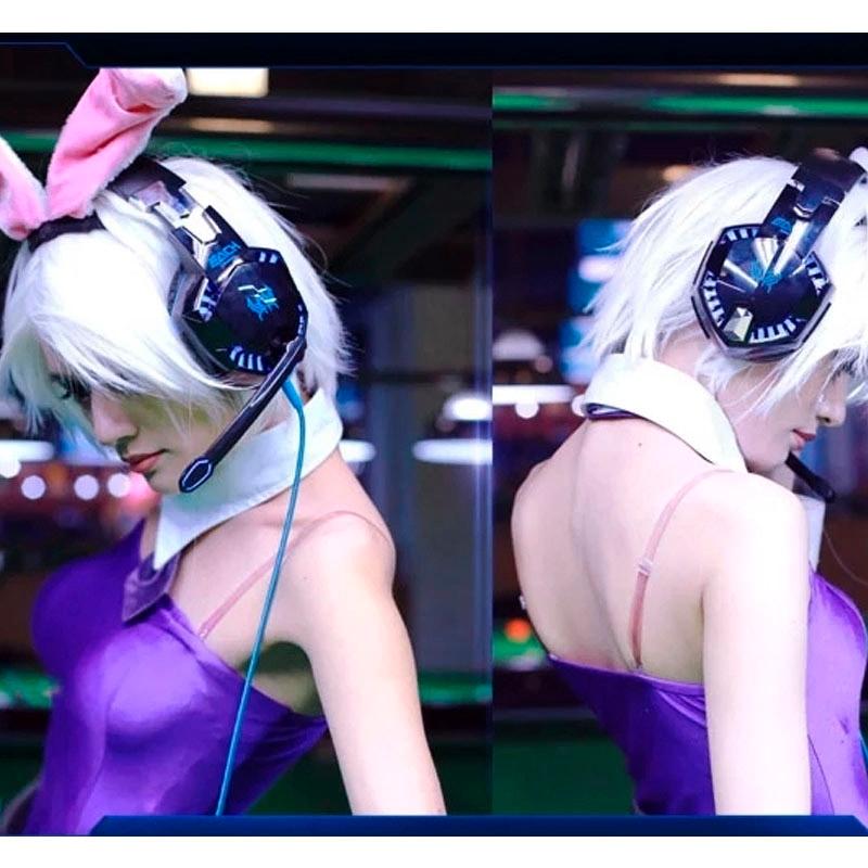 Over-Ear Gaming Headset With Mic & Led Light 2.2M Cable - Orange