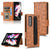 For Samsung Galaxy Z Fold4 5G Symmetrical Leather Triangle Phone Case - Brown