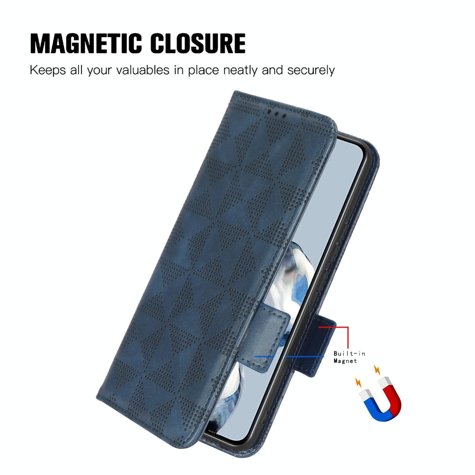 For Samsung Galaxy Z Fold4 5G Symmetrical Leather Triangle Phone Case - Brown