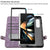 For Samsung Galaxy Z Fold4 5G Leather Phone Case With Side Buckle - Purple