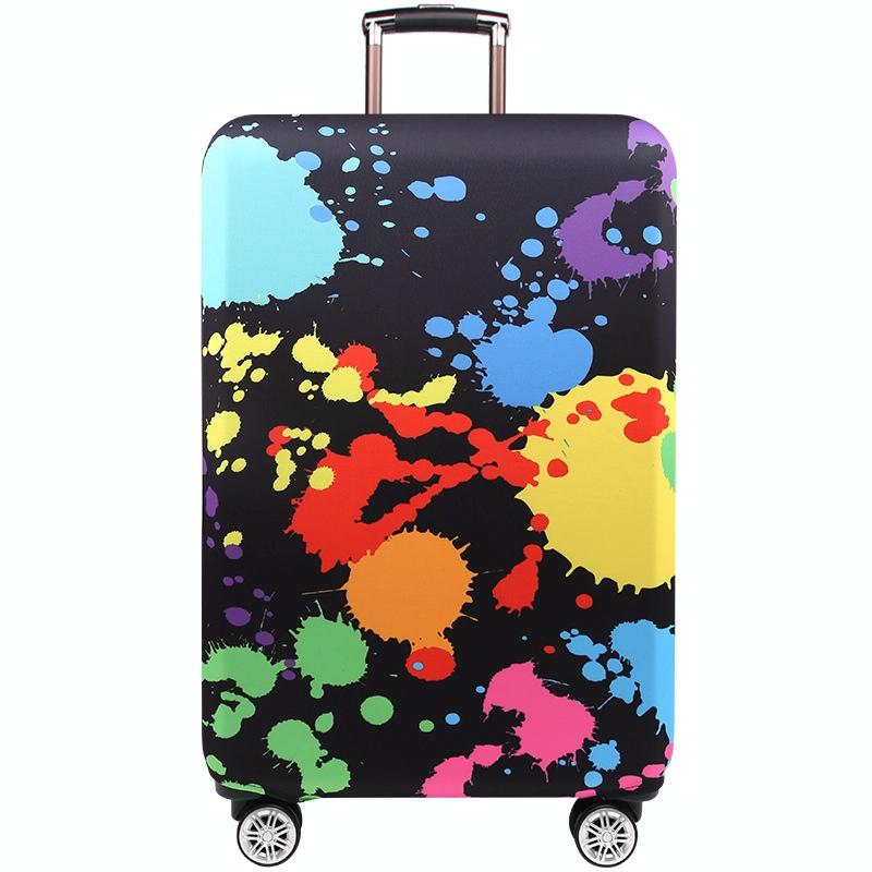 Thickened Luggage Cover - Elastic Wear-resistant Anti-dust Protection - Size l - Colourful Handprints