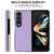 For Samsung Galaxy Z Fold4 5G Foldable Cross Pattern Phone Case - Compact Design - Purple