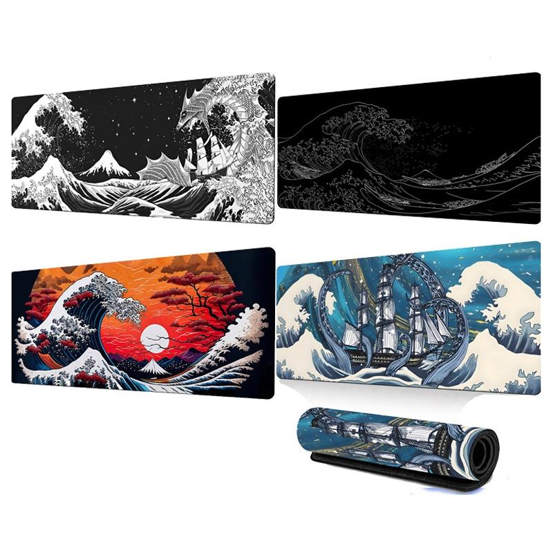 Non Slip Gaming Mouse Pad Big Wave Design - No.20 - 300X800X3Mm