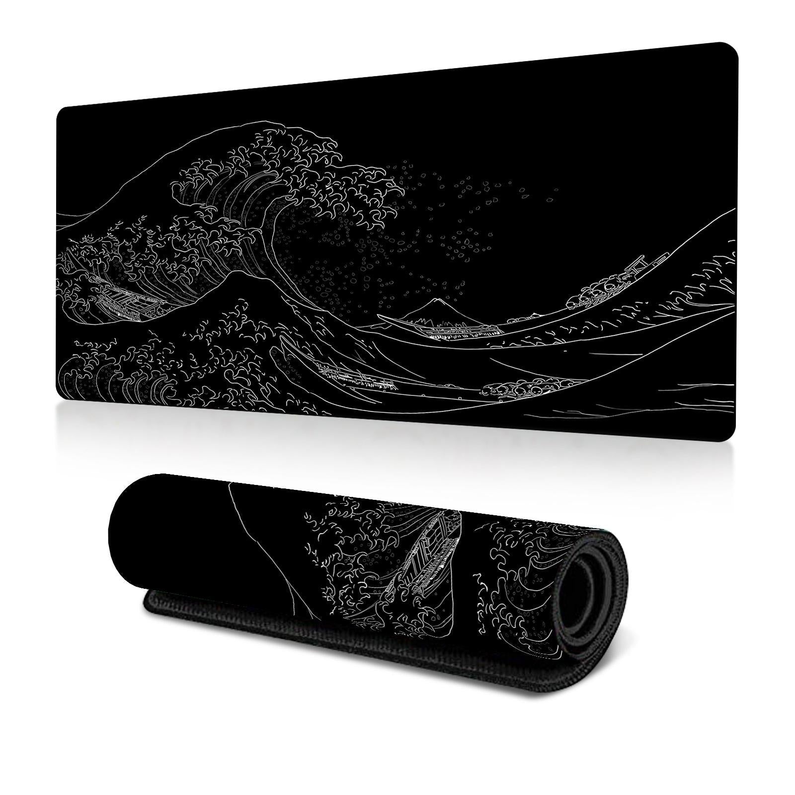 Non Slip Gaming Mouse Pad Big Wave Design - No.20 - 300X800X3Mm