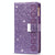 For Samsung Galaxy Z Fold4 5G Sparkling Leather Zip Case - Zipper Closure - Purple