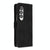 For Samsung Galaxy Z Fold4 5G Smooth Leather Phone Case - Line Pattern - Black