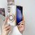For Samsung Galaxy z Fold4 5G Shockproof Magsafe Holder for Rotating Plating Phone Case - Pink