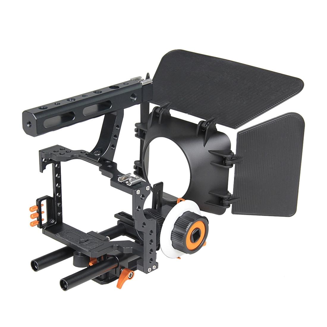 Cage Set With Stabilizer Follow Focus And Matte Box - Orange For Sony A7