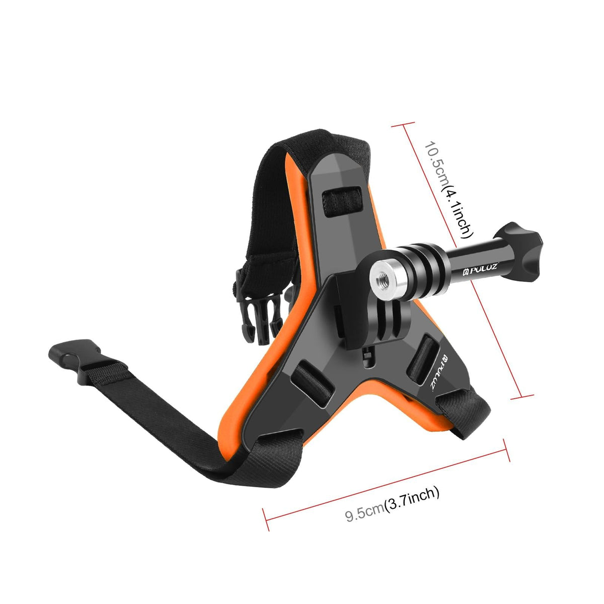 Universal Chin Strap Mount for Action Cameras - Orange