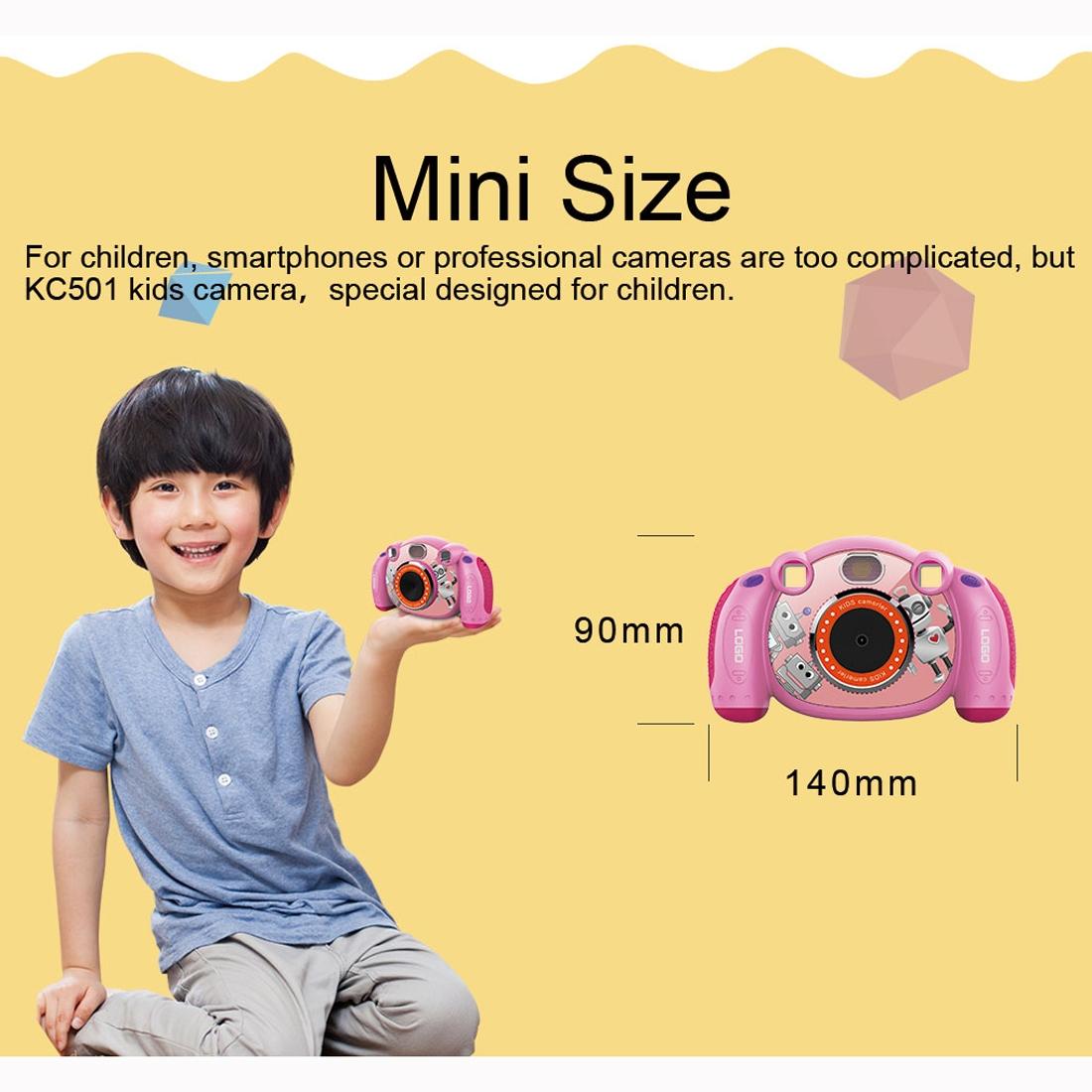 2.0 Inch Hd Screen Digital Children Camera - Pink 3mp