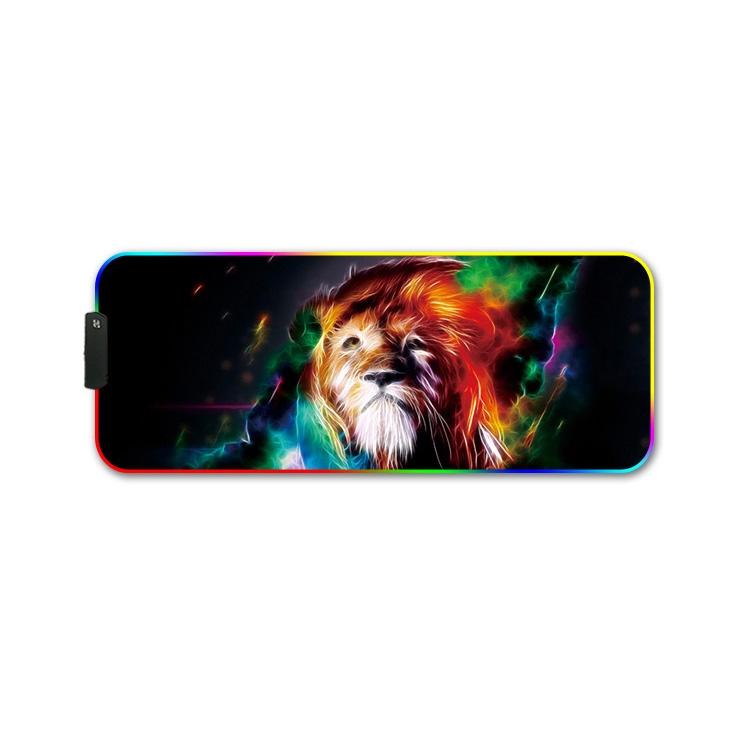 Rgb Non Slip Mouse Pad With Thermal Transfer - Glasses Cat