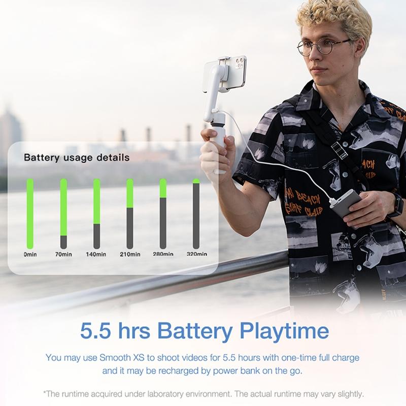 Smooth-xs Handheld Gimbal Stabilizer Selfie Stick - Pink 200g