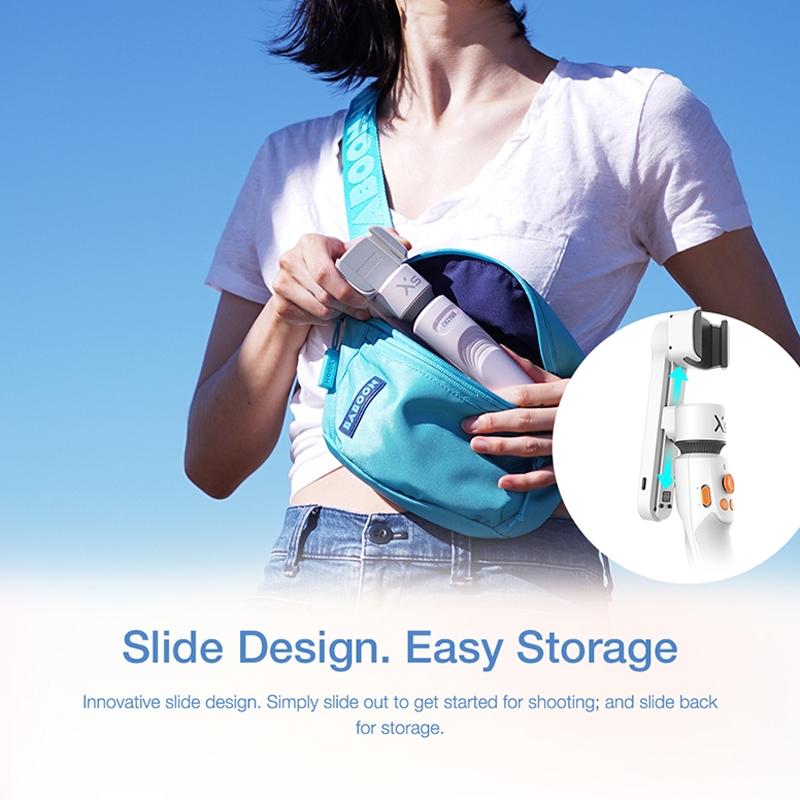 Smooth-xs Handheld Gimbal Stabilizer Selfie Stick - Pink 200g