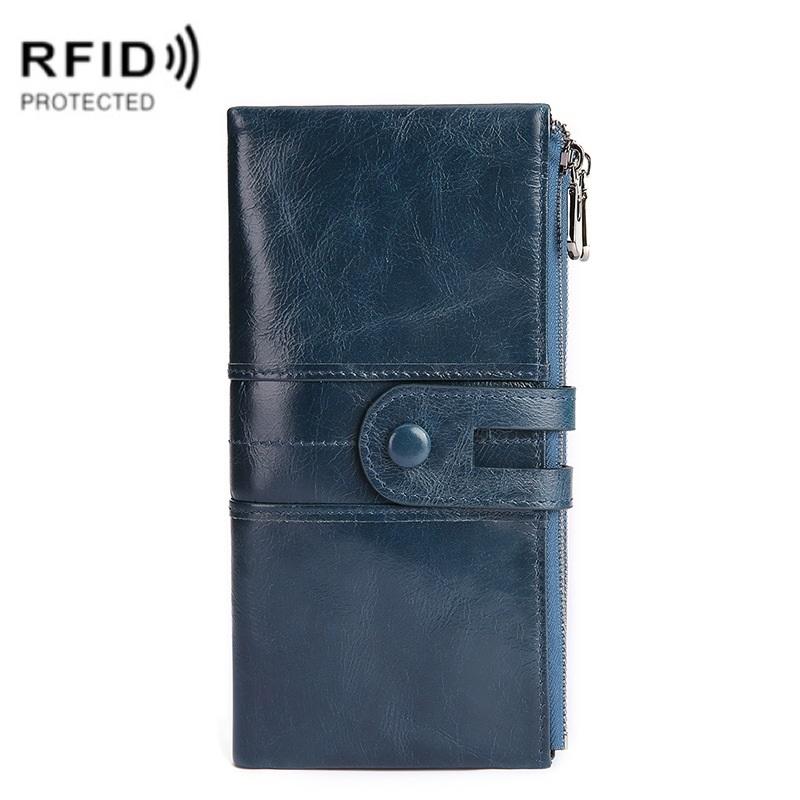 Women Leather Rfid Wallet - Sleek & Secure - Purple Coffee Colour