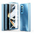 For Samsung Galaxy Z Fold4 5G Foldable Electroplated Case - Blue