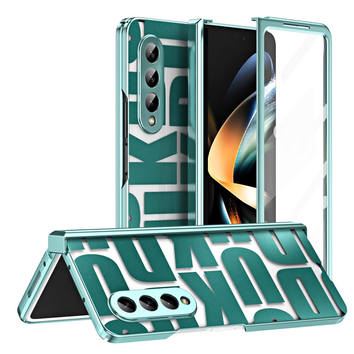 Foldable Electroplated Phone Case For Samsung Galaxy Z Fold 4 5G With Hinge
