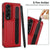 For Samsung Galaxy Z Fold4 5G Double Buckle Foldable Phone Case With Pen Slot - Brown