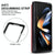 For Samsung Galaxy Z Fold4 5G Double Buckle Foldable Phone Case With Pen Slot - Brown