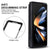 For Samsung Galaxy Z Fold4 5G Double Buckle Foldable Phone Case With Pen Slot - Brown