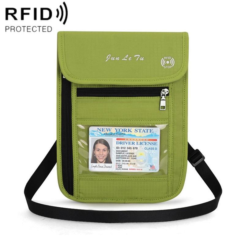 Rfid Passport Storage Bag Anti Theft Messenger - Light Grey