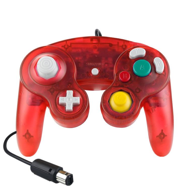 5 Piece Wired Game Controller for Nintendo Ngc - Transparent Yellow