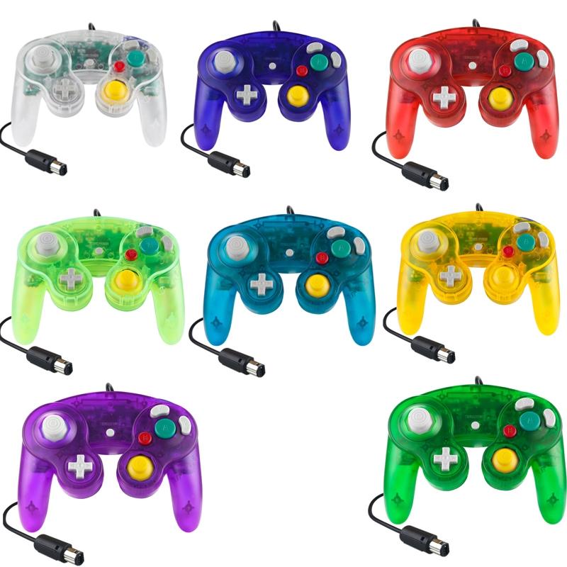 5 Piece Wired Game Controller for Nintendo Ngc - Transparent Yellow