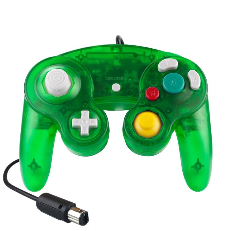 5 Piece Wired Game Controller for Nintendo Ngc - Transparent Yellow
