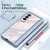 For Samsung Galaxy Z Fold4 5G Full Body Phone Case with Integrated Hinge and Pen Slot - Transparent