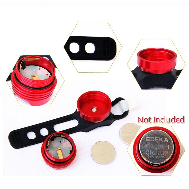 Waterproof Led Bicycle Safety Lights - Red Light Red Case