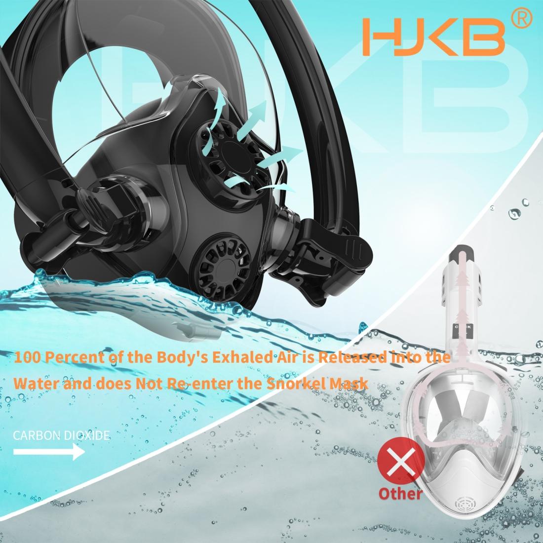 Full Dry Silicone Diving Mask for Water Sports and Gopro Hero11 - Black Red Coral