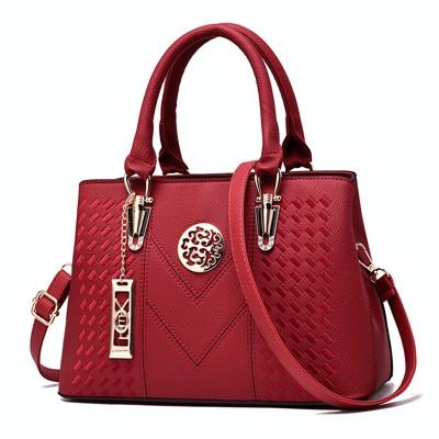 Women Leather Messenger Handbag - Stylish And Functional - Red