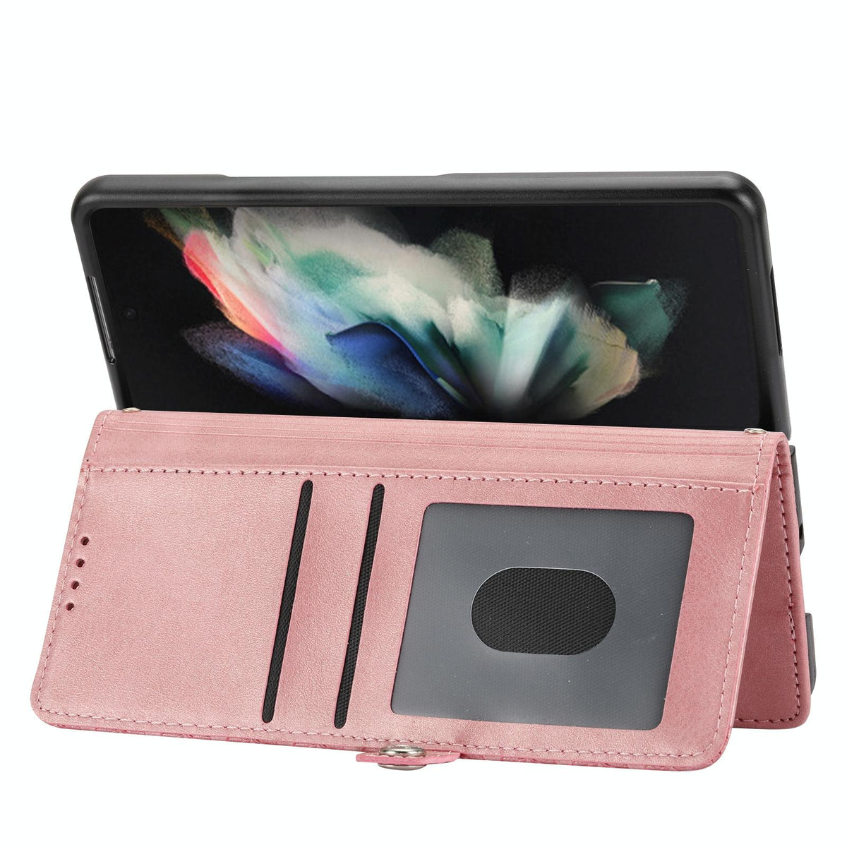 For Samsung Galaxy Z Fold4 5G Textured Leather Phone Case - Cubic Grid Design - Yellow