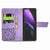 For Samsung Galaxy Z Fold4 5G Embossed Butterfly Love Leather Case - Flower Design - Light Purple