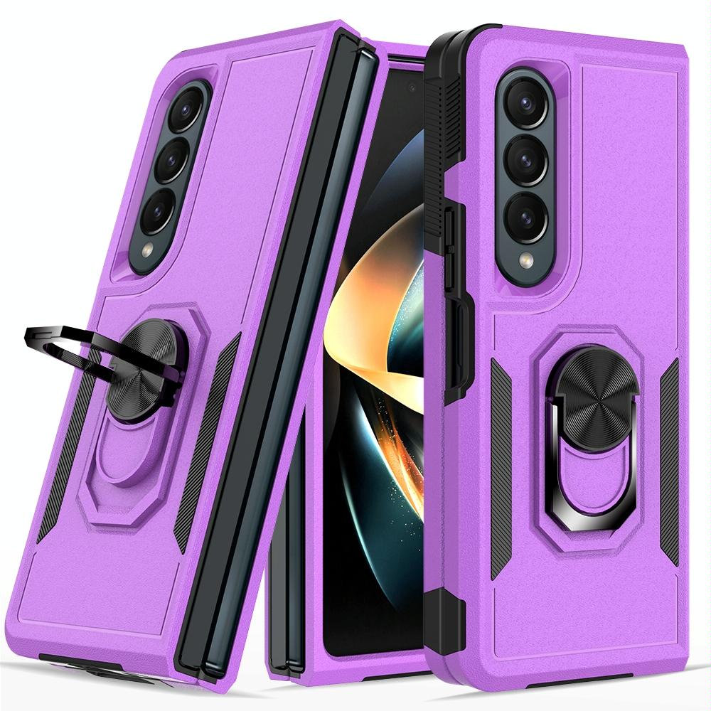 Galaxy Z Fold 4 Tpu Shockproof Case With Ring - 2 In 1 Design