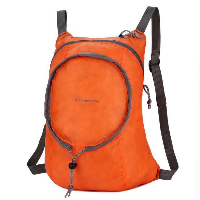 Waterproof Nylon Collapsible Backpack Lightweight Travel Bag For Women And Men - Red