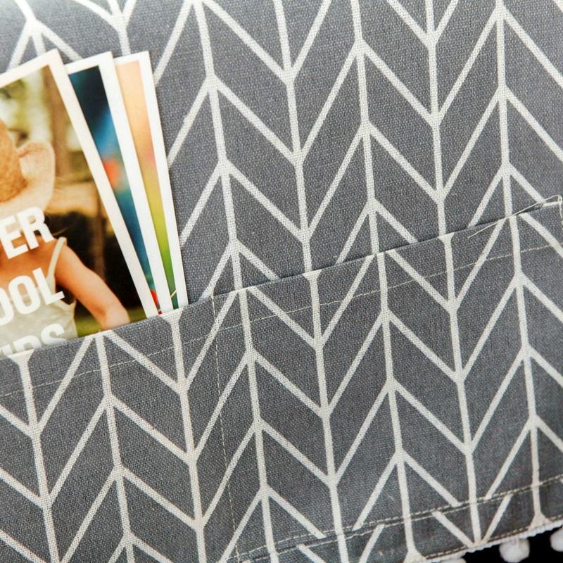 Universal Cotton Linen Microwave Dust Cover - Black Triangle