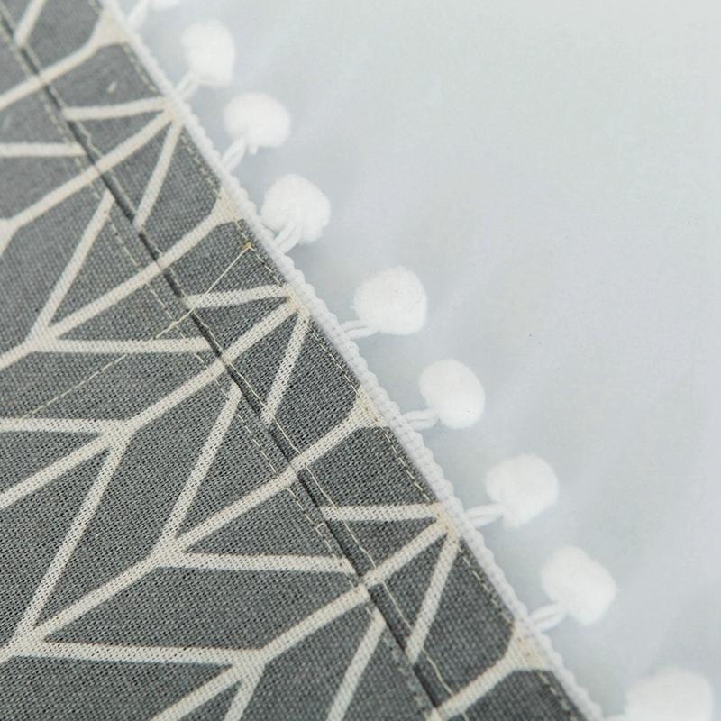 Universal Cotton Linen Microwave Dust Cover - Black Triangle