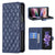 For Samsung Galaxy Z Fold4 5G Samsung Fold 4 Diamond Lattice Wallet Case - Sleek And Stylish - Blue
