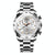 Waterproof Luminous Men Watch with Steel Strap - Silver Coffee