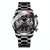 Waterproof Luminous Men Watch with Steel Strap - Silver Coffee