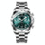 Waterproof Luminous Men Watch with Steel Strap - Silver Coffee