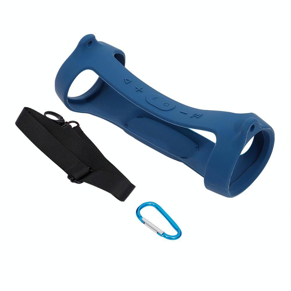 Jbl Charge 4 Speaker Cover with Strap & Carabiner - Portable Silicone Protection - Orange