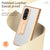 For Samsung Galaxy Z Fold4 5G Premium Litchi Leather Hinged Phone Case - With Pen - White