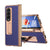 For Samsung Galaxy Z Fold4 5G Premium Litchi Leather Hinged Phone Case - With Pen - White