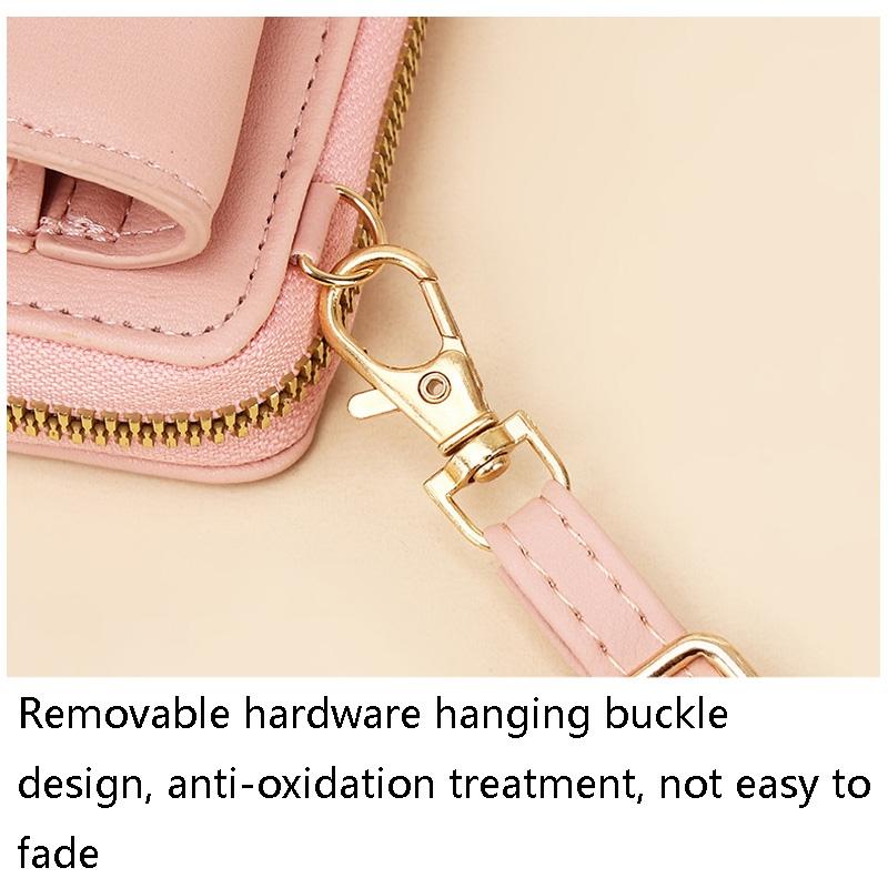 Women Touch Screen Shoulder Bag For Mobile Phones - Light Green