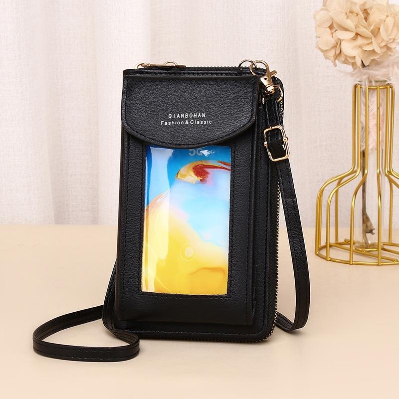 Women Touch Screen Shoulder Bag For Mobile Phones - Light Green