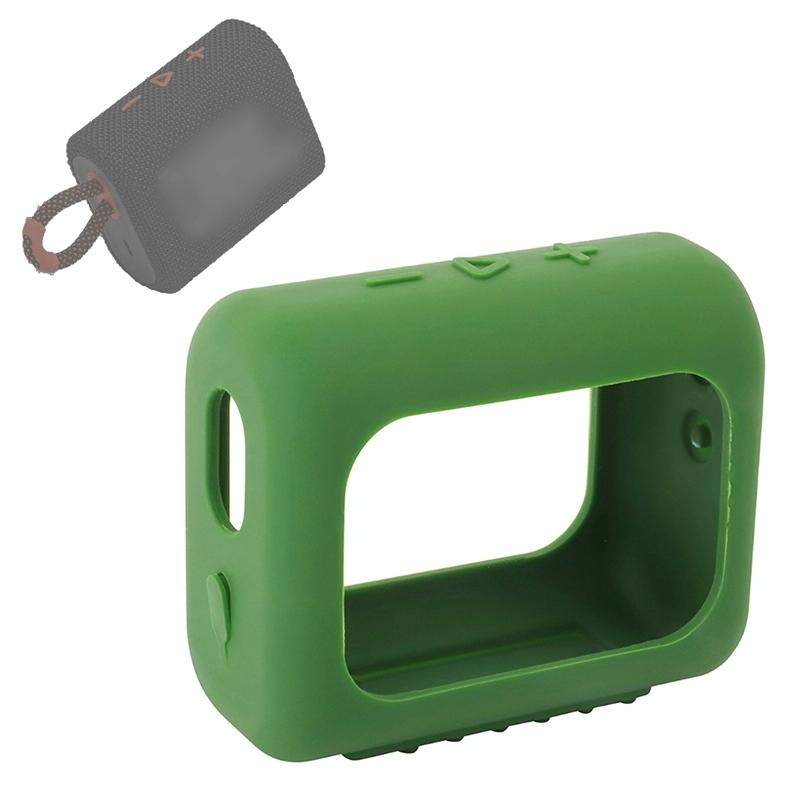 Portable Silicone Cover for Jbl Go3 Speaker with Carabiner - Mint Green