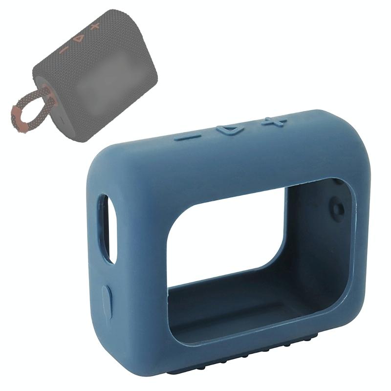 Portable Silicone Cover for Jbl Go3 Speaker with Carabiner - Mint Green