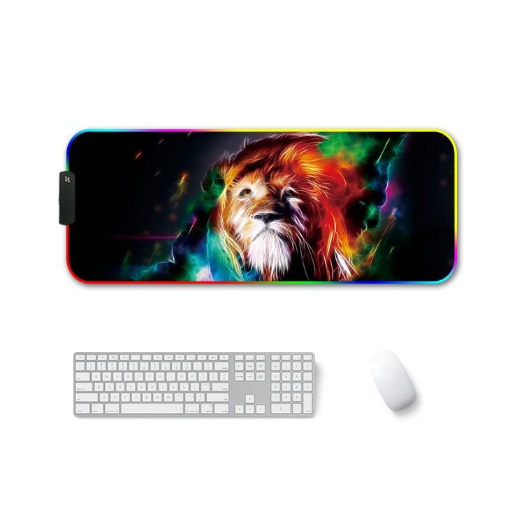 Rubber Thermal Transfer Rgb Luminous Non-Slip Mouse Pad - Glasses Cat