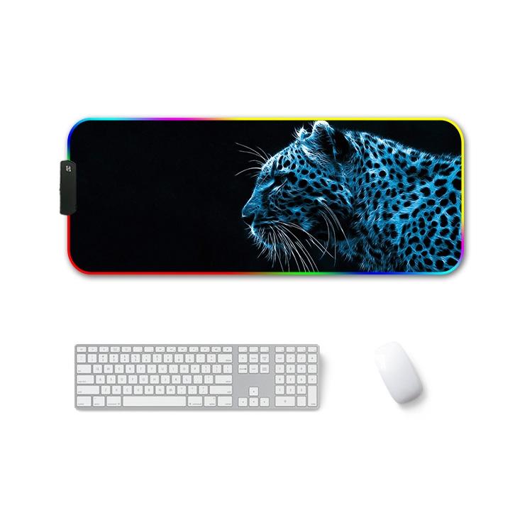 Rubber Thermal Transfer Rgb Luminous Non-Slip Mouse Pad - Glasses Cat